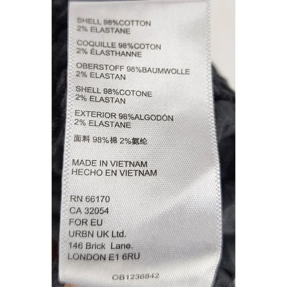 Urban Outfitters Skirt Womens Large Black Corduroy Zipper Pockets Mini - Picture 10 of 10